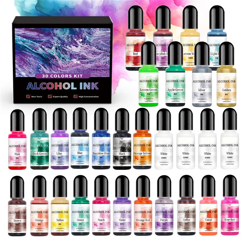 Resin Dye Alcohol - 1 ชุด Art หมึกแอลกอฮอล์อีพ็อกซี่เรซิ่น Pigment Kit