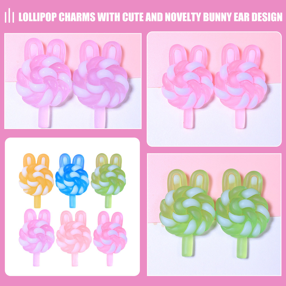 24 ชิ้น จี้รูปกระต่ายการ์ตูนน่ - Resin Craft Supplies บทวิจารณ์และราคา