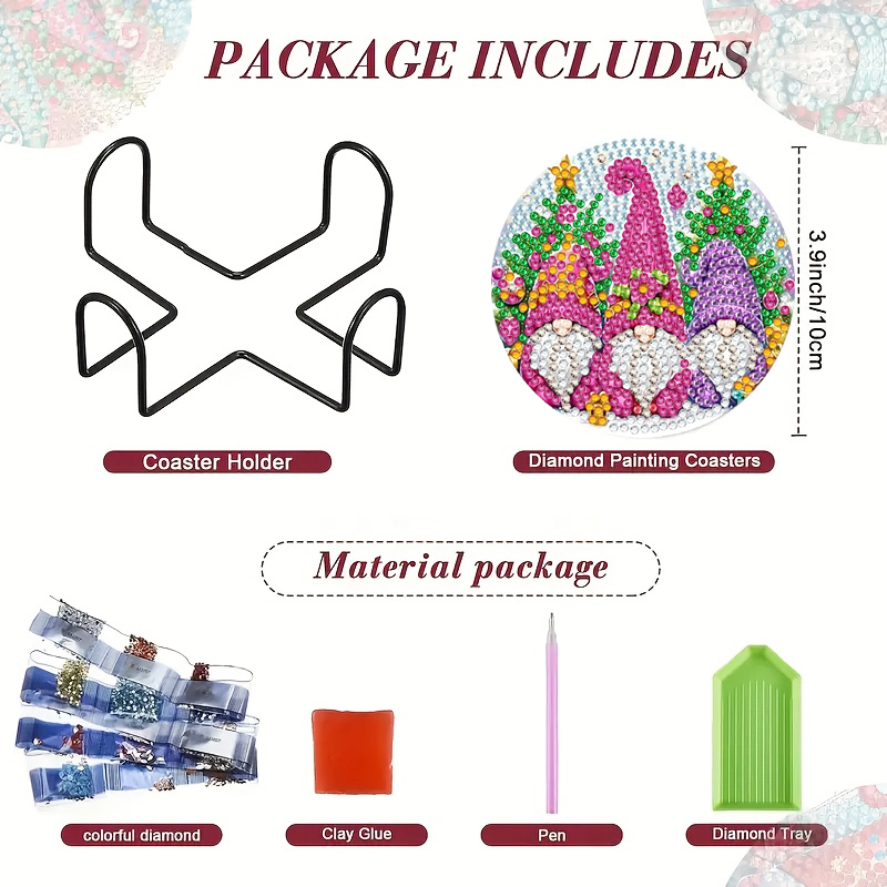 ชุดแผ่นรองแก้วลายเพชร 8 ชิ้น/ช - Resin Craft Kit บทวิจารณ์และราคา