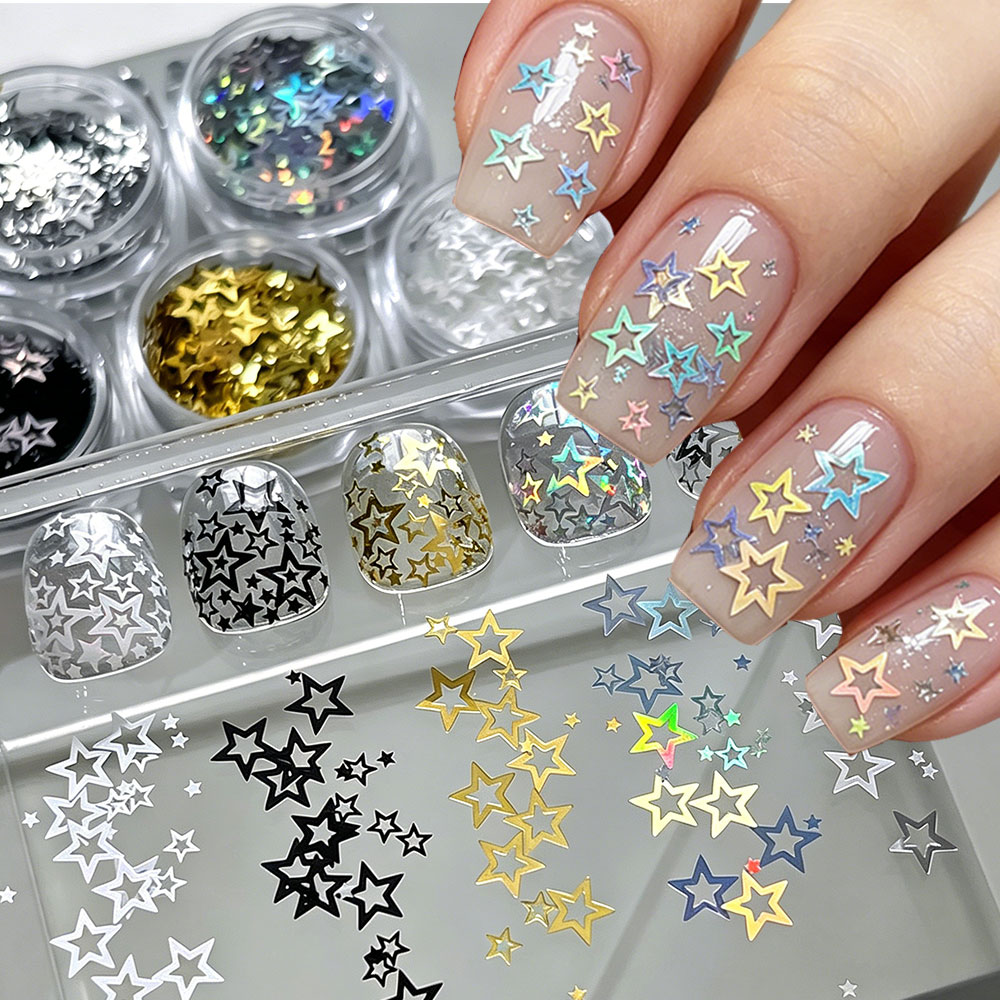 กลิตเตอร์เล็บรูปดาวห้าแฉก 1 กร - Gold Foil Flakes บทวิจารณ์และราคา
