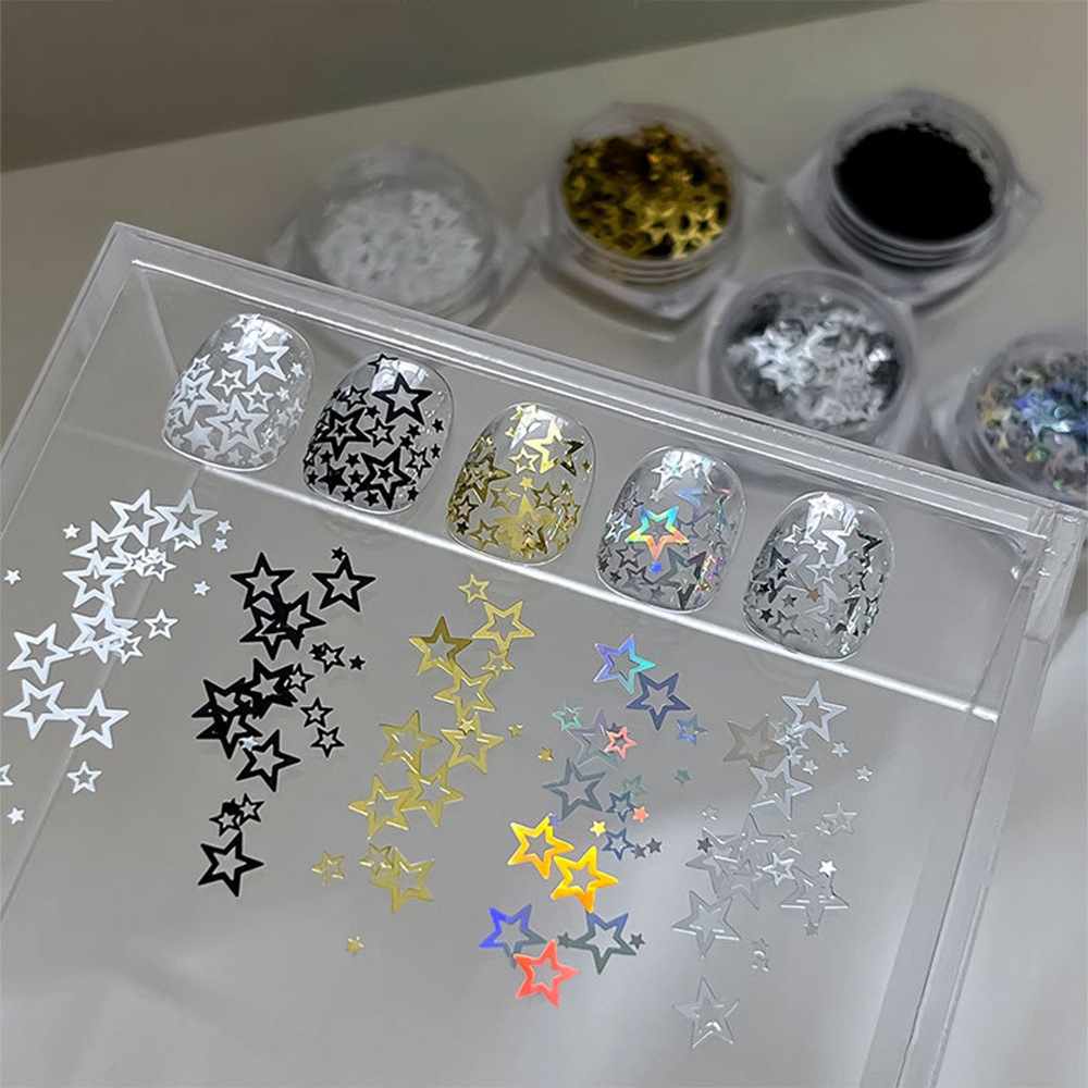 กลิตเตอร์เล็บรูปดาวห้าแฉก 1 กร - Gold Foil Flakes บทวิจารณ์และราคา