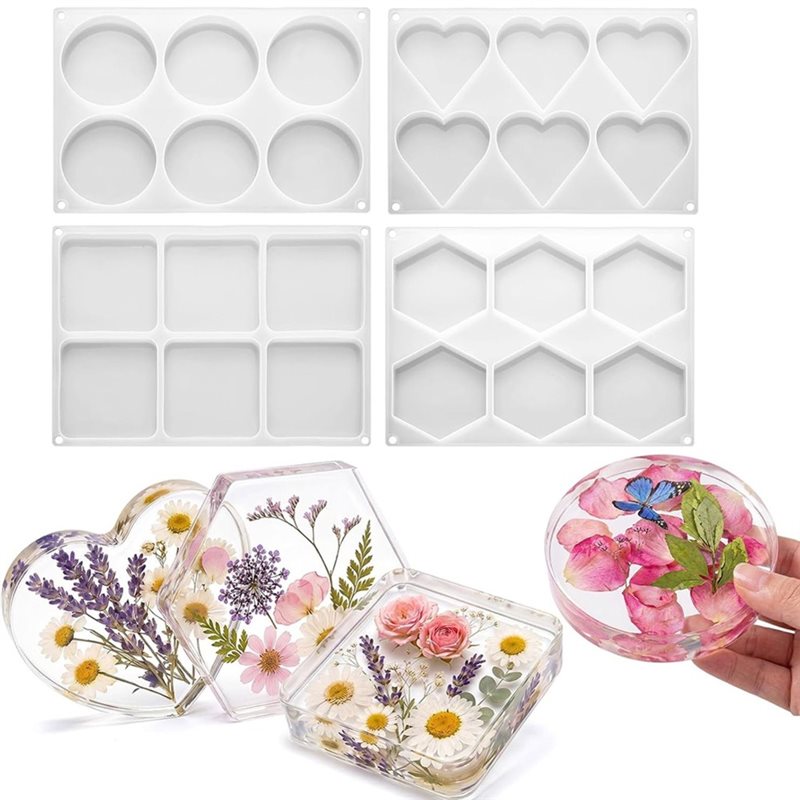 [ABFI!】 แม่พิมพ์เรซิ่นสำหรับงา - Coaster Mold Round บทวิจารณ์และราคา
