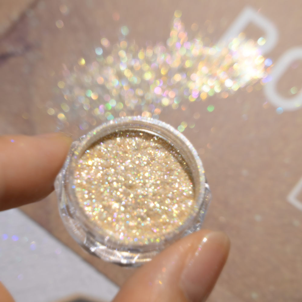 Super Shiny Gold โอปอลเล็บผง M - Gold Foil Flakes บทวิจารณ์และราคา