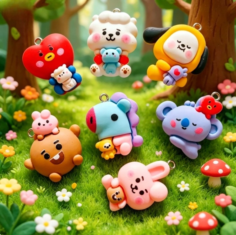 ชุด 7 ชิ้น BT21 ชาร์มการ์ตูนเร - Resin Craft Supplies บทวิจารณ์และราคา